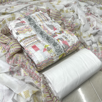 krishna boutique Pure Cotton Printed Salwar Suit Material