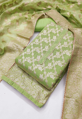 Tavas Art Silk Self Design Salwar Suit Material