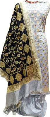 Naveera Pure Silk Self Design Salwar Suit Material