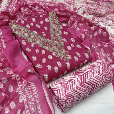 dastoori Pure Cotton Printed Salwar Suit Material