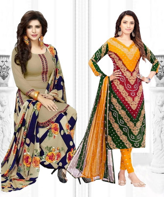 ANIRAV Crepe Printed Salwar Suit Material