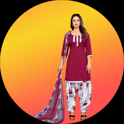 STYLEVEDA Crepe Printed Salwar Suit Material