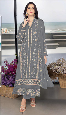 Fashion Care Georgette Embroidered Salwar Suit Material