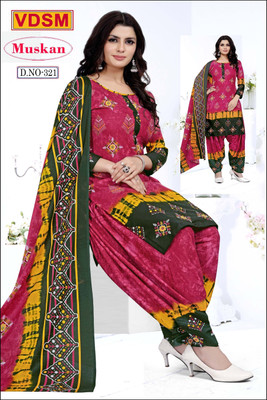 Dariya Fashion Crepe Printed Kurta & Patiyala Material