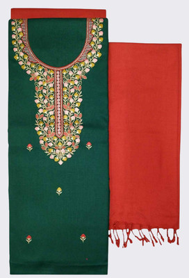 Soul Essence Wool Embroidered Salwar Suit Material
