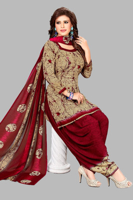 SIMPLYETHNIC Crepe Printed Salwar Suit Material