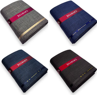 JHABAK'S Viscose Rayon Self Design Trouser Fabric