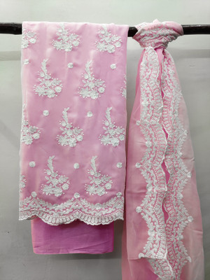 manvaa Georgette Embroidered Salwar Suit Material