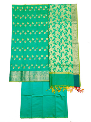 SHREEMAA CREATIONS Cotton Silk Printed Suit Fabric