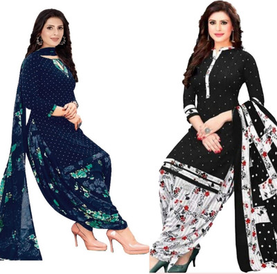 INITHI Crepe Printed Salwar Suit Material