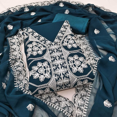 SYS Brand - Shop Your Style Georgette Embroidered Salwar Suit Material