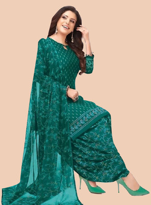 AYKA CLOTHINGS Crepe Printed Kurta & Churidar Material