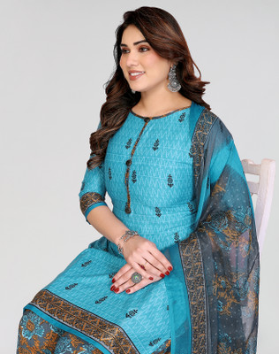 ANIRAV Crepe Printed Salwar Suit Material