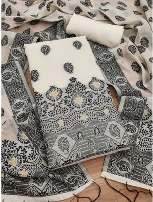 ABSECOM Cotton Silk Printed Salwar Suit Material