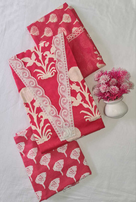 Modern Super Cotton Blend Self Design Salwar Suit Material