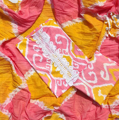 GC80 BY GAURI COLLECTION Pure Cotton Printed, Self Design Salwar Suit Material