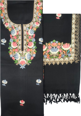 Kashmiri Wool Embroidered Salwar Suit Material