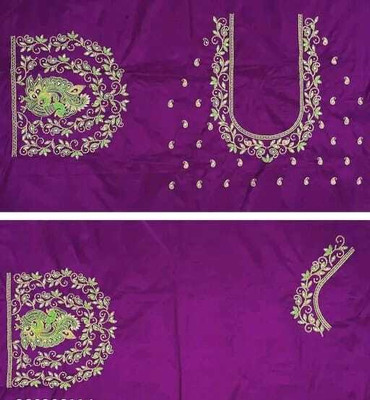 AYONIJA Cotton Silk Embroidered Blouse Material