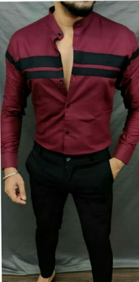NILKHANTHFABRIC Polycotton Striped Shirt & Trouser Fabric