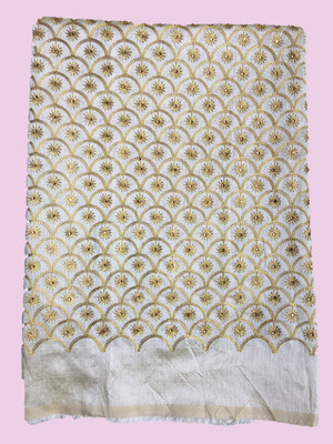 Shantuba textiles Silk Blend Embroidered Blouse Material