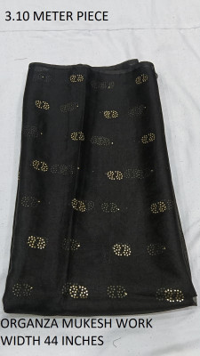 SATKAAR FASHIONS Organza Embroidered Multipurpose Running Fabric