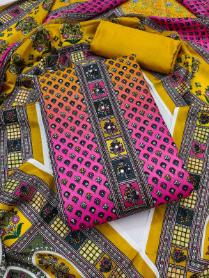 AALSHOP Pure Cotton Embroidered Salwar Suit Material