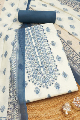 soch Linen Floral Print Salwar Suit Material