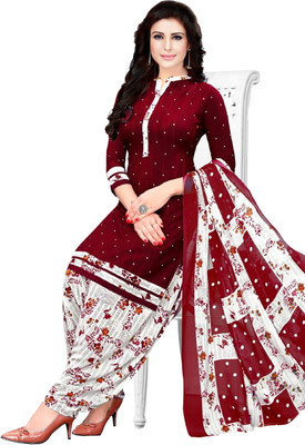 DUTT TEXTILE Crepe Printed Salwar Suit Material