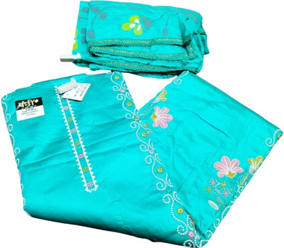 PalSaree Cotton Blend Printed Multipurpose Running Fabric