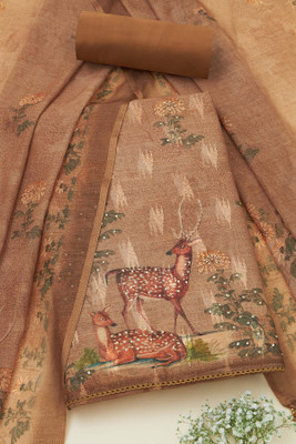 soch Linen Printed Salwar Suit Material