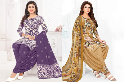 SIMPLYETHNIC Crepe Embroidered Salwar Suit Material
