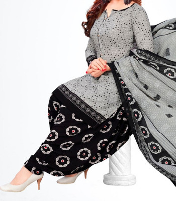 DHABUDI Crepe Printed Salwar Suit Material