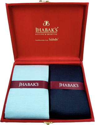 JHABAK'S Cotton Blend Solid Shirt & Trouser Fabric
