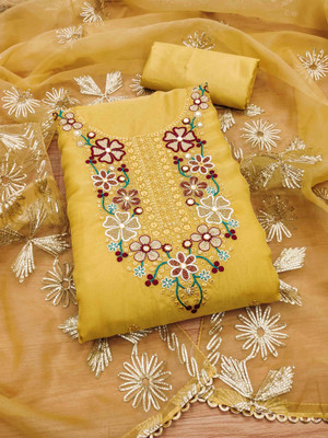 Tasrika Organza Embroidered Salwar Suit Material