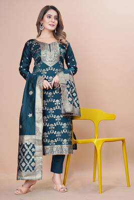 SHREE HARI FAB Art Silk Self Design Kurta & Churidar Material