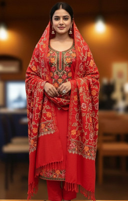 REET MAHAL Wool Embroidered Salwar Suit Material