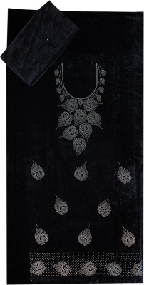 IST VALVET Velvet Embellished Salwar Suit Material