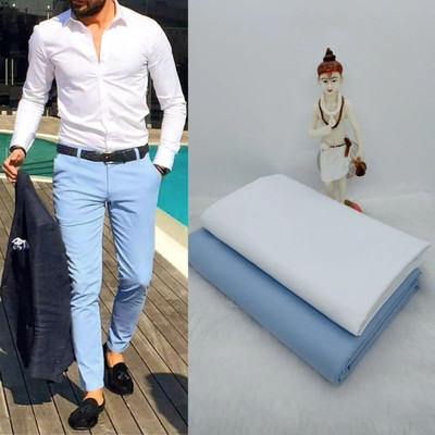 Venjberry Cotton Blend Solid Shirt & Trouser Fabric