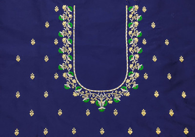 HouseOfCommon Art Silk Embroidered Blouse Material
