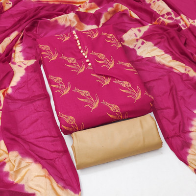 PandadiSaree Cotton Blend Printed Salwar Suit Material
