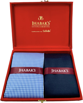JHABAK'S Polycotton Checkered Shirt & Trouser Fabric
