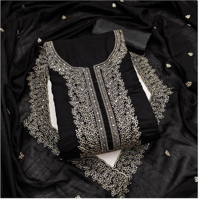 Maiyaash Cotton Silk Embroidered Salwar Suit Material