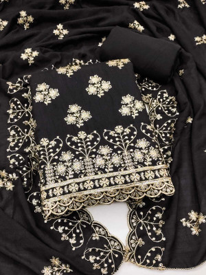 Mahakal Tex Georgette Embroidered Salwar Suit Material