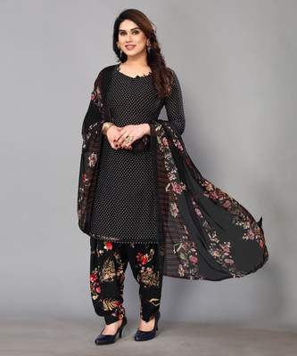 Vini Enterprises Crepe Printed Salwar Suit Material