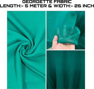 KRISHNAM TRENDS Georgette Self Design Multipurpose Running Fabric
