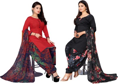 STYLEVEDA Crepe Printed Salwar Suit Material