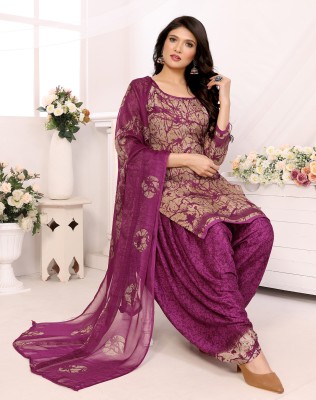 The THIRA Crepe Paisley Salwar Suit Material