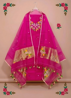 S.Qualify Muslin Embroidered, Self Design, Chevron/Zig Zag Kurta & Churidar Material