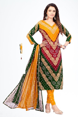 HLSILK Crepe Printed Salwar Suit Material