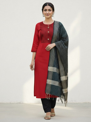 PPTOSS Cotton Blend Self Design Salwar Suit Material